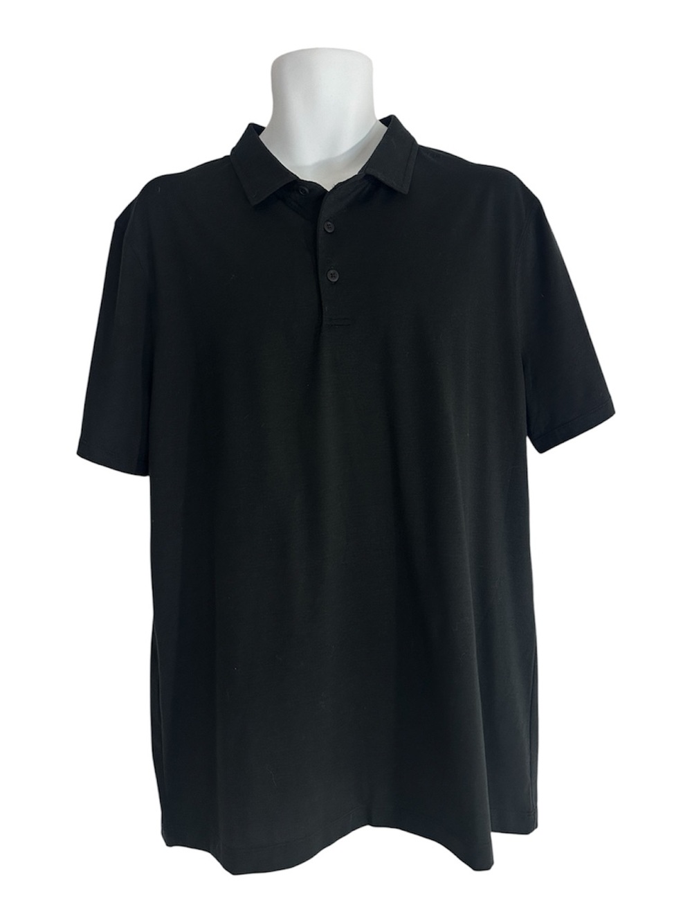 Lululemon Men’s Black Short Sleeve Polo Shirt Athletic Fit Golf  Size Large